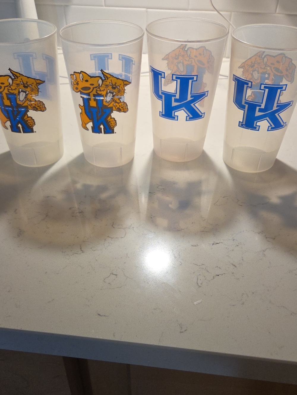 UK Logo Plastic Drinking Cups - Set of 4